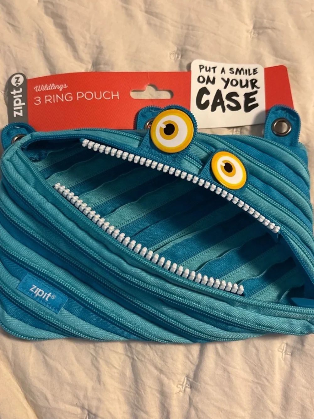 Kids 3-Ring Pouch - Bright Turquoise